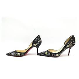 Christian Louboutin-NEW CHRISTIAN LOUBOUTIN SHOES PUMPS IRIZA LET'S GO EMBROIDERED 36 SHOES-Multiple colors