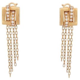 ORECCHINI BOUCHERON DECHAINEE IN ORO GIALLO 18K 24 Diamants 0.5ORECCHINI CT D'oro