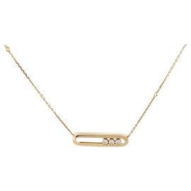 NEUF COLLIER MESSIKA 03997-YG MOVE 46 CM OR JAUNE DIAMANTS 0.25CT NECKLACE Doré