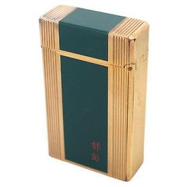 LIGHTER ST DUPONT LINE 2 SMALL GOLD PLATED CHINESE LACQUER LIGHTER SYMBOL Golden