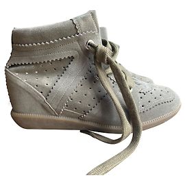 Sneaker Isabel Marant Bobby grigie in camoscio Grigio