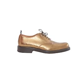 Marc Jacobs-Marc Jacobs Leather Lace-up Shoes-Golden