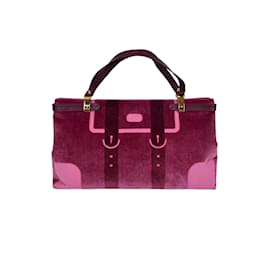 Autre Marque-Roberta Di Camerino Vintage Velvet Bag-Pink