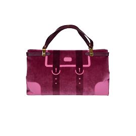 Roberta Di Camerino Borsa Vintage in Velluto Rosa