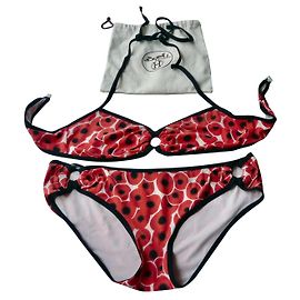Hermès HERMES Costume due pezzi Coquelicot BE T40 fr Multicolore