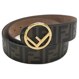 Fendi-* FENDI Belt/Leather/BRW/Women's-Brown