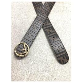 Fendi-* FENDI Belt/Leather/BRW/Women's-Brown
