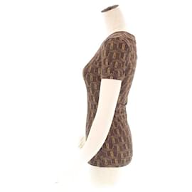 Fendi-*Fendi short-sleeved T-shirt size: 42 Rayon 92% Urethane 8% Brown x bag pattern FENDI-Brown