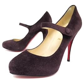 Christian Louboutin-CHAUSSURES CHRISTIAN LOUBOUTIN 3091235 DECOCOLICO 120 SUEDE 39 SHOES BOITE-Violet