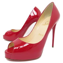Christian Louboutin-NEW CHRISTIAN LOUBOUTIN NEW VERY PRIVATE SHOES 37 IT 36.5 EN LEATHER SHOES-Red