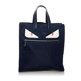 Fendi-Monster Eyes Nylon Tote Bag 7VA367-Black