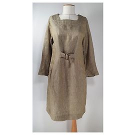 Bitte Kai Rand Leinenkleid Beige Beige