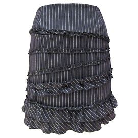 Autre Marque Falda InWear de lana negra con raya diplomática Negro
