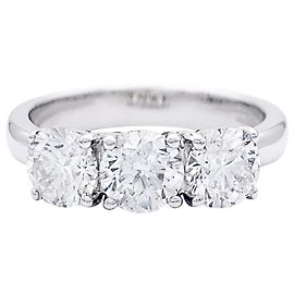 inconnue Bague "trilogie", or blanc, diamants. Autre