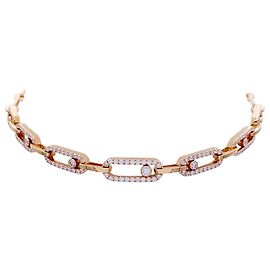 Collier Messika, “Choker Move Link Multi”, or rose, diamants. Autre