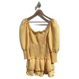 Autre Marque-RAISA VANESSA Kleider T.Internationale M Baumwolle-Gelb