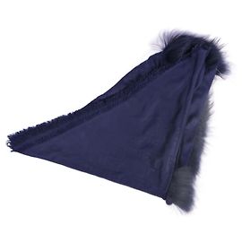 FENDI Sciarpe T.  WOOL Blu navy
