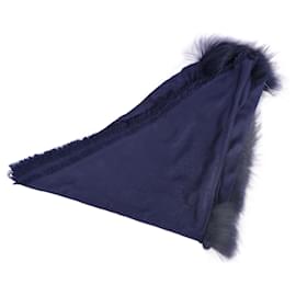 Fendi-FENDI  Scarves T.  WOOL-Navy blue