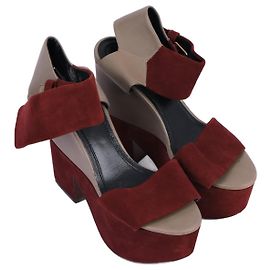 Céline CELINE  Sandals EU 37 Leather Dark red