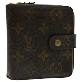 Louis Vuitton-LOUIS VUITTON Monogram Compact zip Wallet M61667 LV Auth 41079-Monogram