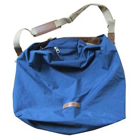 Lancel Wochenendtasche aus blauem Nylon Blau