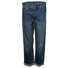 Vaqueros Dior de tiro medio y corte recto de algodón azul Azul