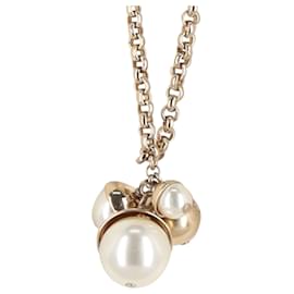 Dior-Collier multirangs Dior Pearl Fausse perle Mise En Dior en métal doré-Doré