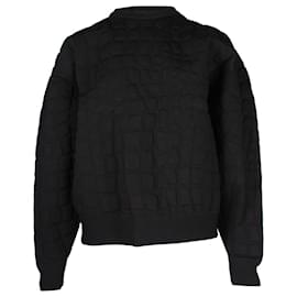 Alexander Wang-Alexander Wang x H&M 3D-Sweatshirt mit Krokodilstruktur aus schwarzer Viskose-Schwarz