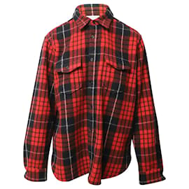 Saint Laurent-Camisa de manga larga con botones a cuadros de Saint Laurent en lana multicolor-Multicolor