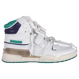 Isabel Marant-Isabel Marant Alsee High-Top Sneakers in White Leather-White