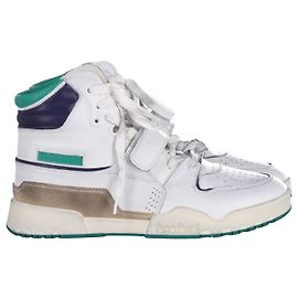 Isabel Marant Baskets Montantes Alsee en Cuir Blanc Blanc