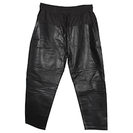 Alexander Wang-Pantalones jogger con paneles de cuero sintético negro de Alexander Wang x H&M-Negro