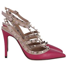 Valentino Garavani Sandali Valentino Rockstud in Pelle Rosa Rosa