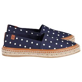 Gabriela Hearst Alba Polka-Dot Espadrilles in Navy Blue Satin Other
