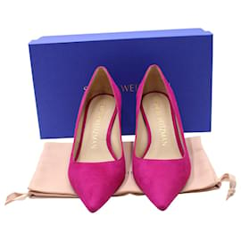 Stuart Weitzman-Stuart Weitzman Stuart 75 Sapatos em Camurça Rosa-Rosa