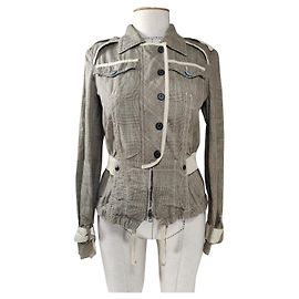 Giacca Marc Cain Beige in Cotone e Lino Beige
