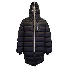 Rick Owens Strobe Jumbo Hooded Down Coat in Black Polyamide Black