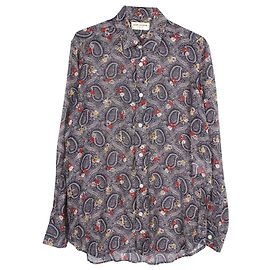 Camisa de algodón multicolor con estampado de cachemira de Saint Laurent Otro