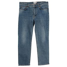 Vaqueros de corte recto Row de Acne Studios en denim de algodón azul Azul
