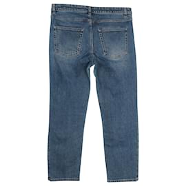 Acne-Acne Studios Row Straight Cut Jeans in Blue Cotton Denim-Blue