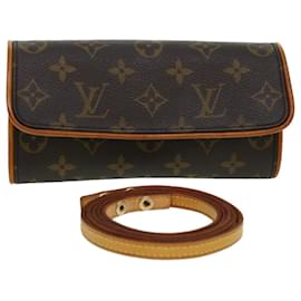 Louis Vuitton-Bolsa de ombro M LOUIS VUITTON Monogram Pochette Twin PM M51854 LV Auth ar9308b-Outro