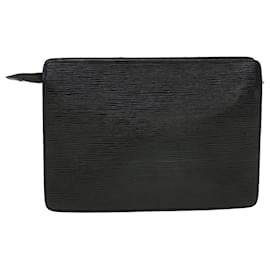 Louis Vuitton-LOUIS VUITTON Epi Pochette Homme Clutch Bag Black M52522 LV Auth th3579-Black