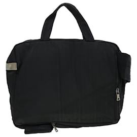 Prada-PRADA Hand Bag Nylon Black Auth fm2266-Black