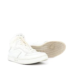 Céline-Baskets CELINE T.UE 37 cuir de vachette-Blanc