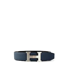 Hermès-HERMES  Belts T.cm 95 Leather-Silvery