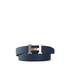 Hermès-HERMES  Belts T.cm 95 Leather-Silvery