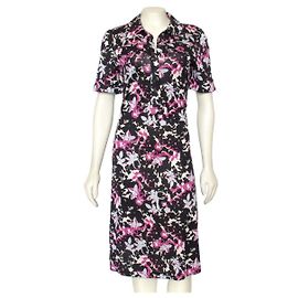Diane Von Furstenberg Vestido vintage de seda Polly Dee DvF Multicor