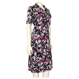 Diane Von Furstenberg-Vestido camisero de seda Polly Dee vintage de DvF-Multicolor