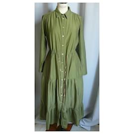 Autre Marque-MOMONI Light olive color dress long new T38 IT SUBLIME-Green