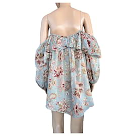 Image 1 of Zimmermann Unbridled Maiden Blouse in Haze Jonquil Floral